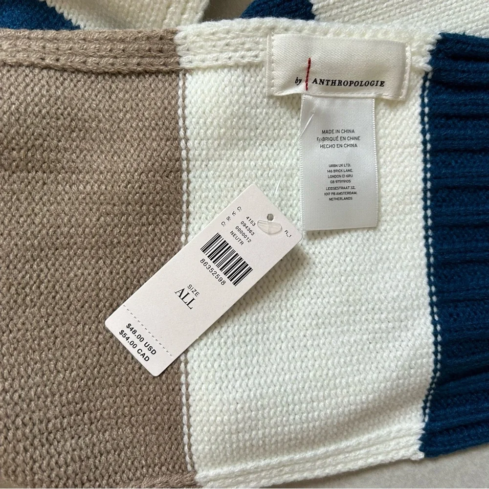 Anthropologie striped knit scarf in multicolor